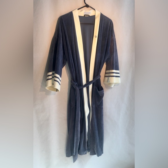Vintage Dior robe de Chamdre-Slate blue/ivory loungewear. Unisex. Size medium - Picture 4 of 11